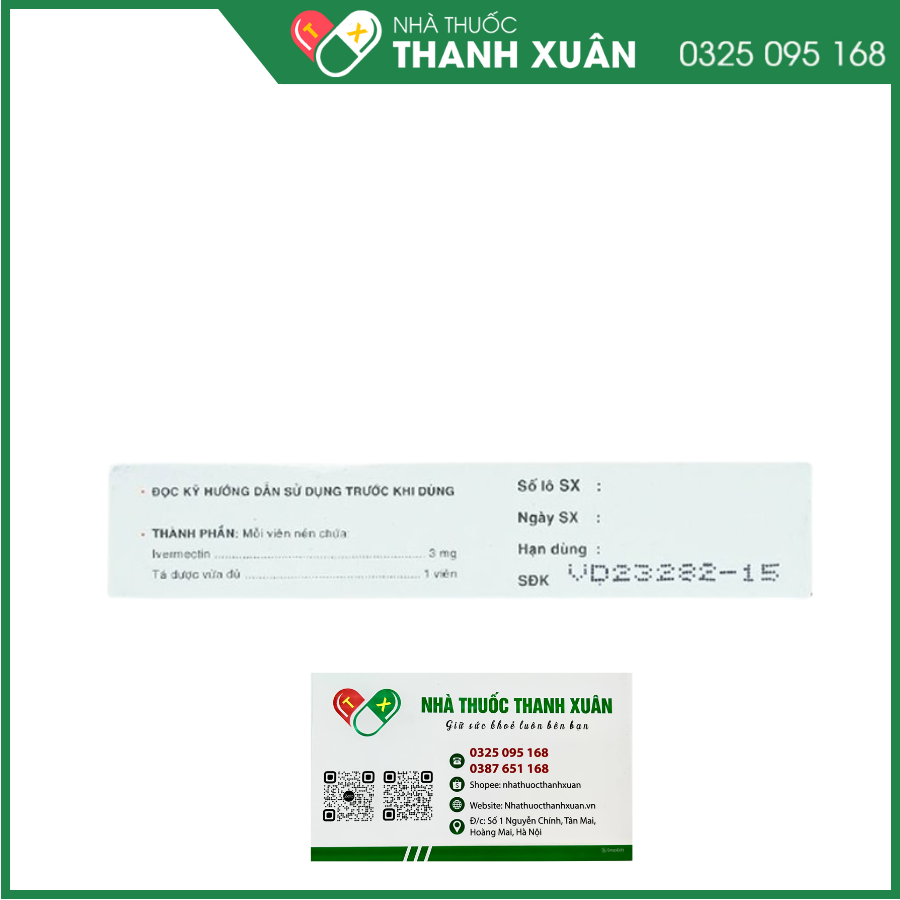 Pizar 3 điều trị các bệnh nhiễm trùng do ký sinh trùng, giun chỉ